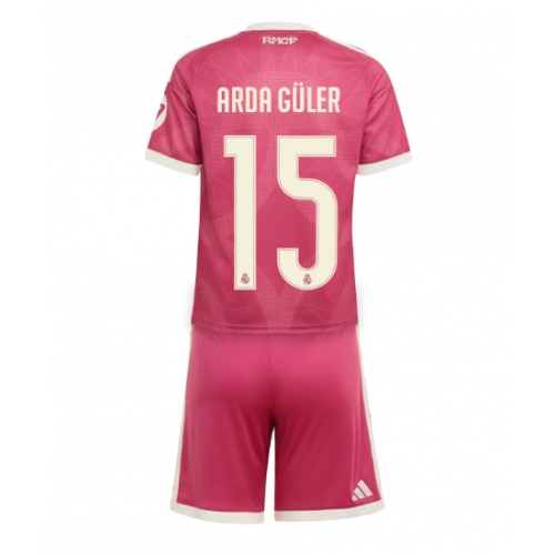 Real Madrid Arda Guler #15 Maglia Gara Terza Repliche 2026-27 Bambino Maniche Corte Real Madrid Arda Guler #15 Maglia Gara Terza Repliche 2026-27 Bambino Maniche Corte